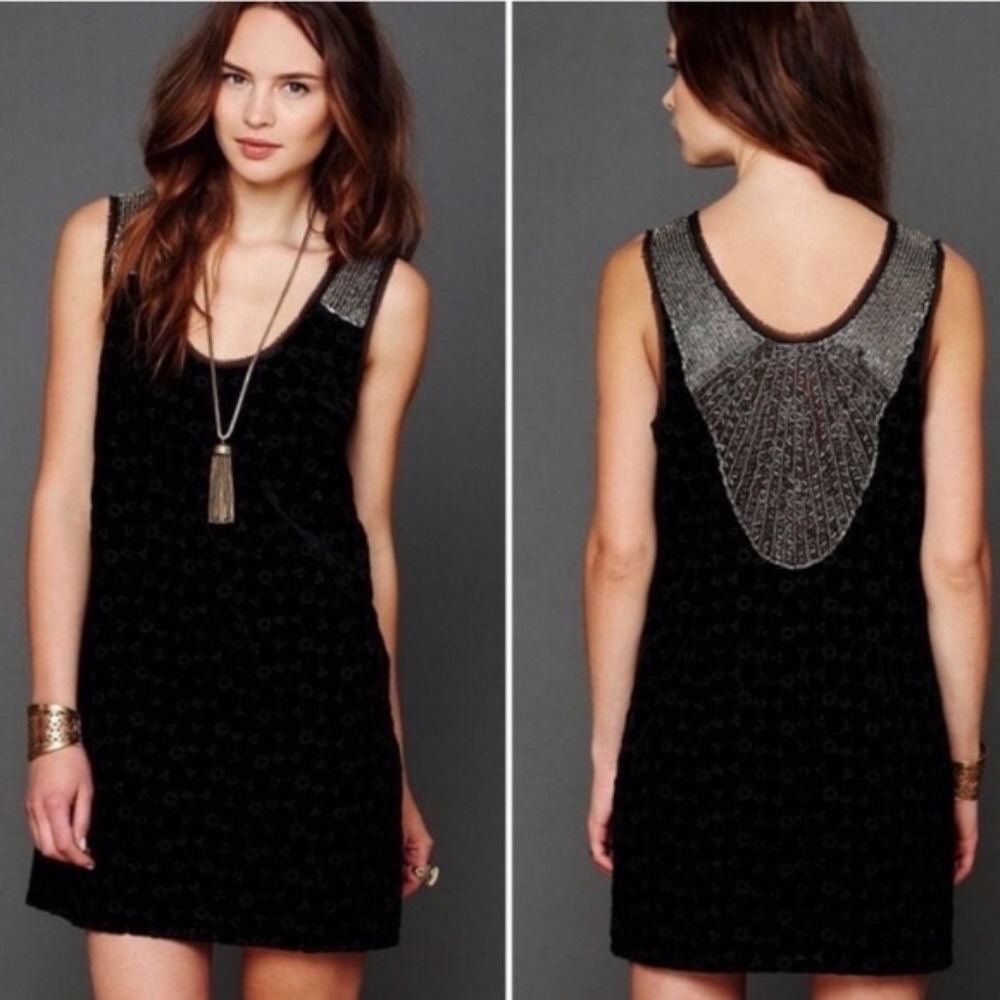 Free People Danced To Pieces Beaded Mini Dress 4 - Picture 4 of 14